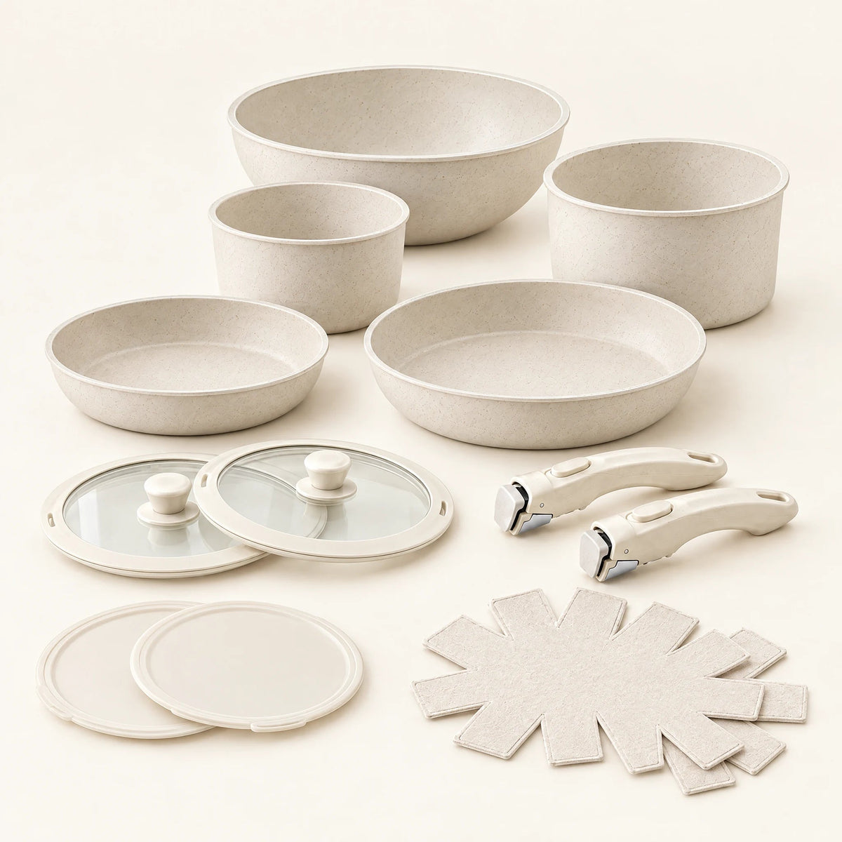 Organized Non Stick Pots and Pans Set